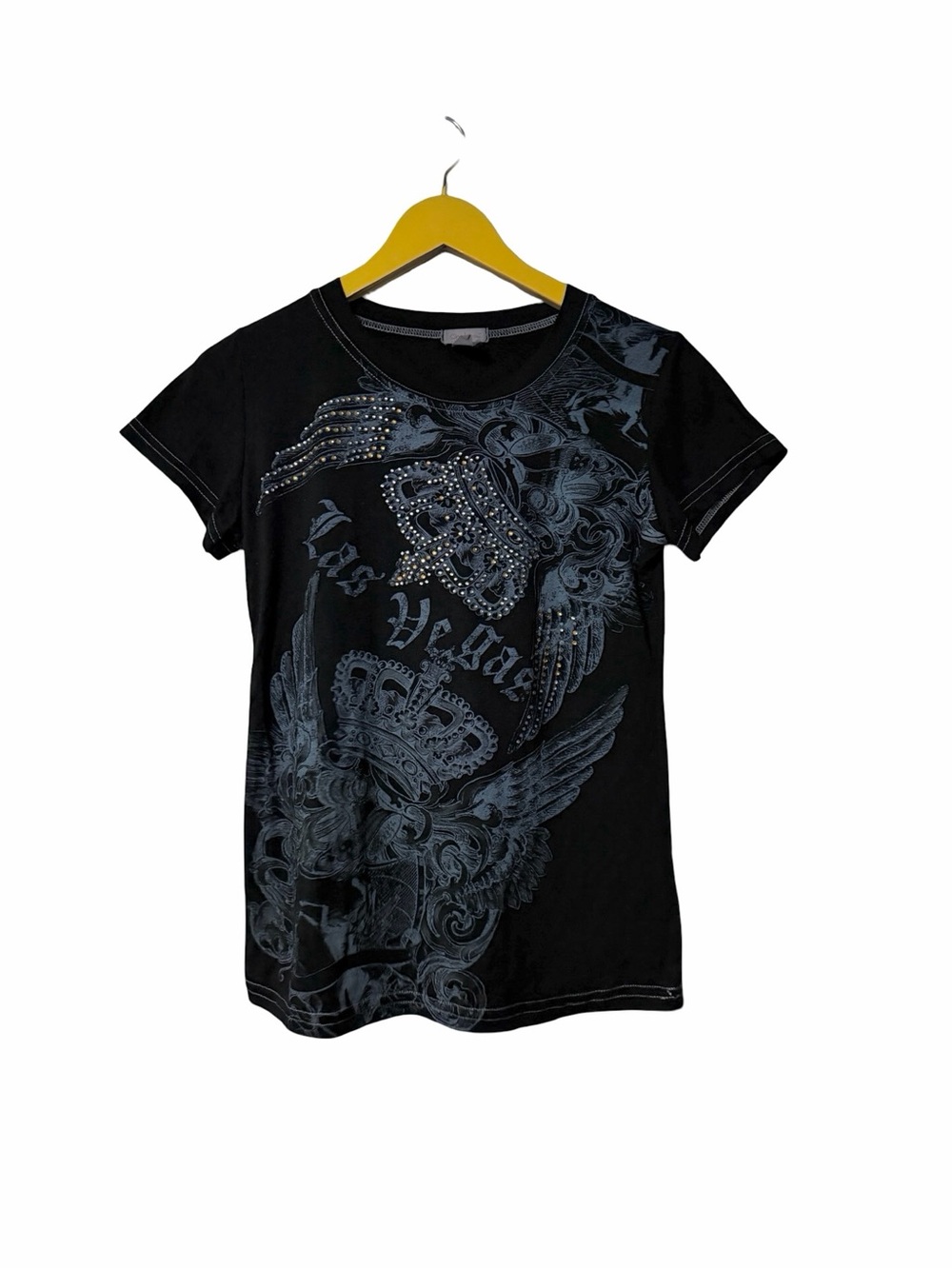 Y2K Chelona Rhinestone T Shirt Size Small